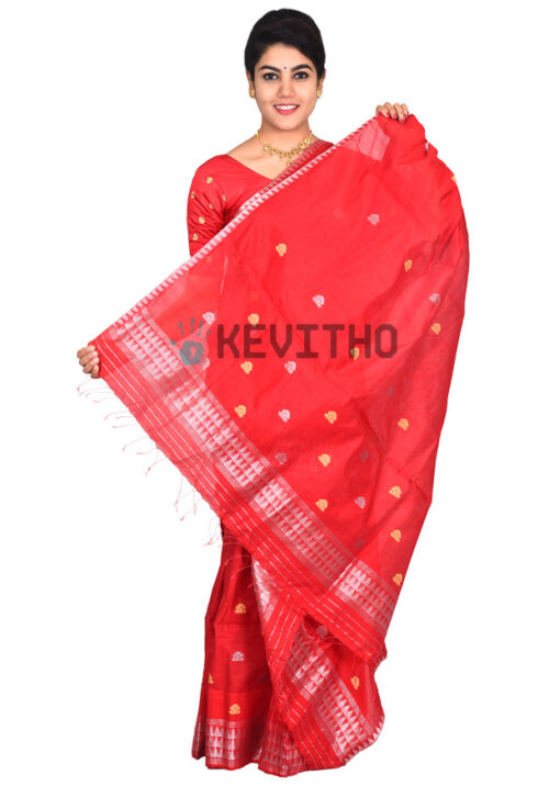 Red Mekhela Chador