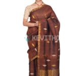 Brown Mekhela Chador